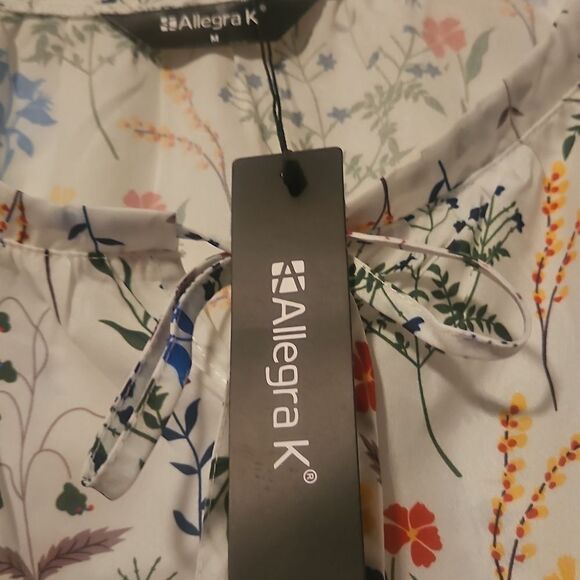 ALLEGRA K WOMAN FLORAL BLOUSE M - Picture 2 of 7